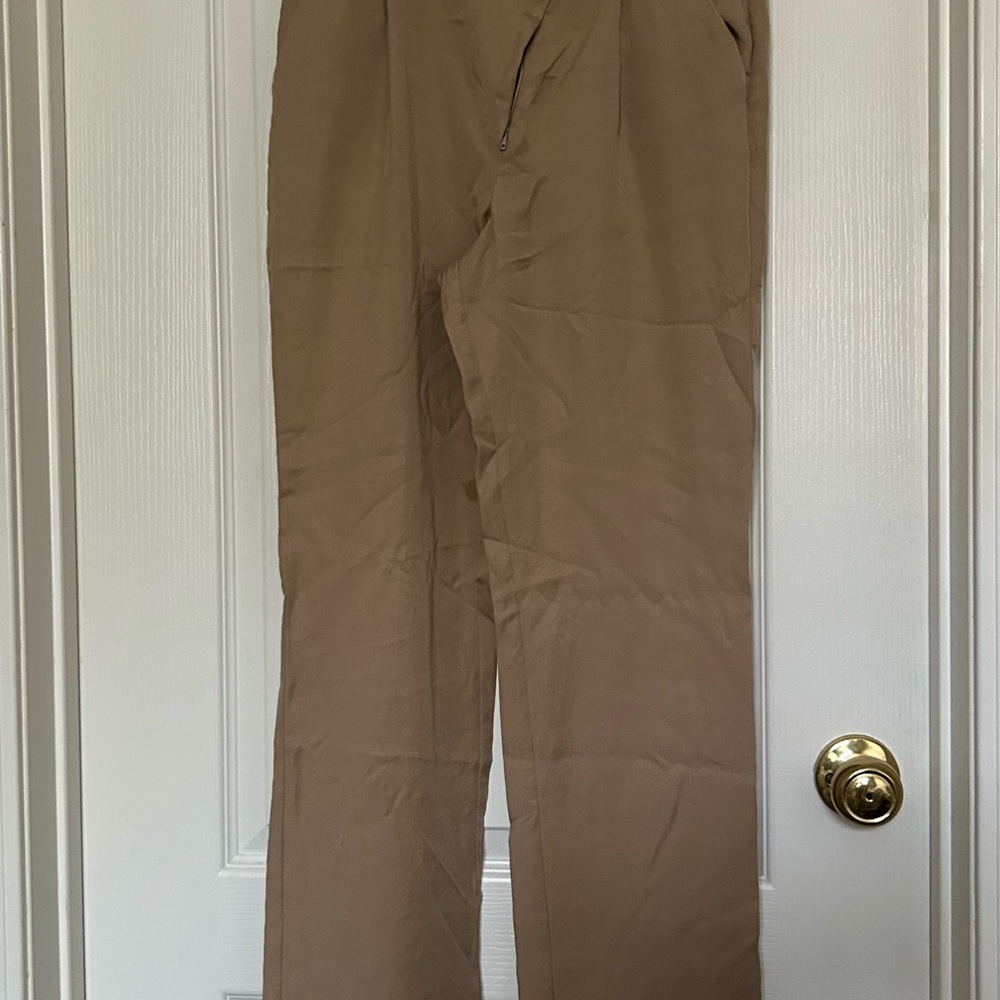 Mango Tan lightweight trousers